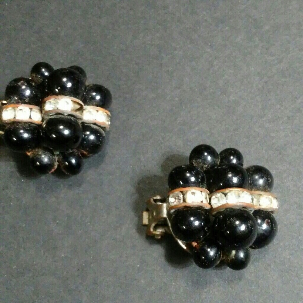 Vintage Blackberry Clip On Earrings